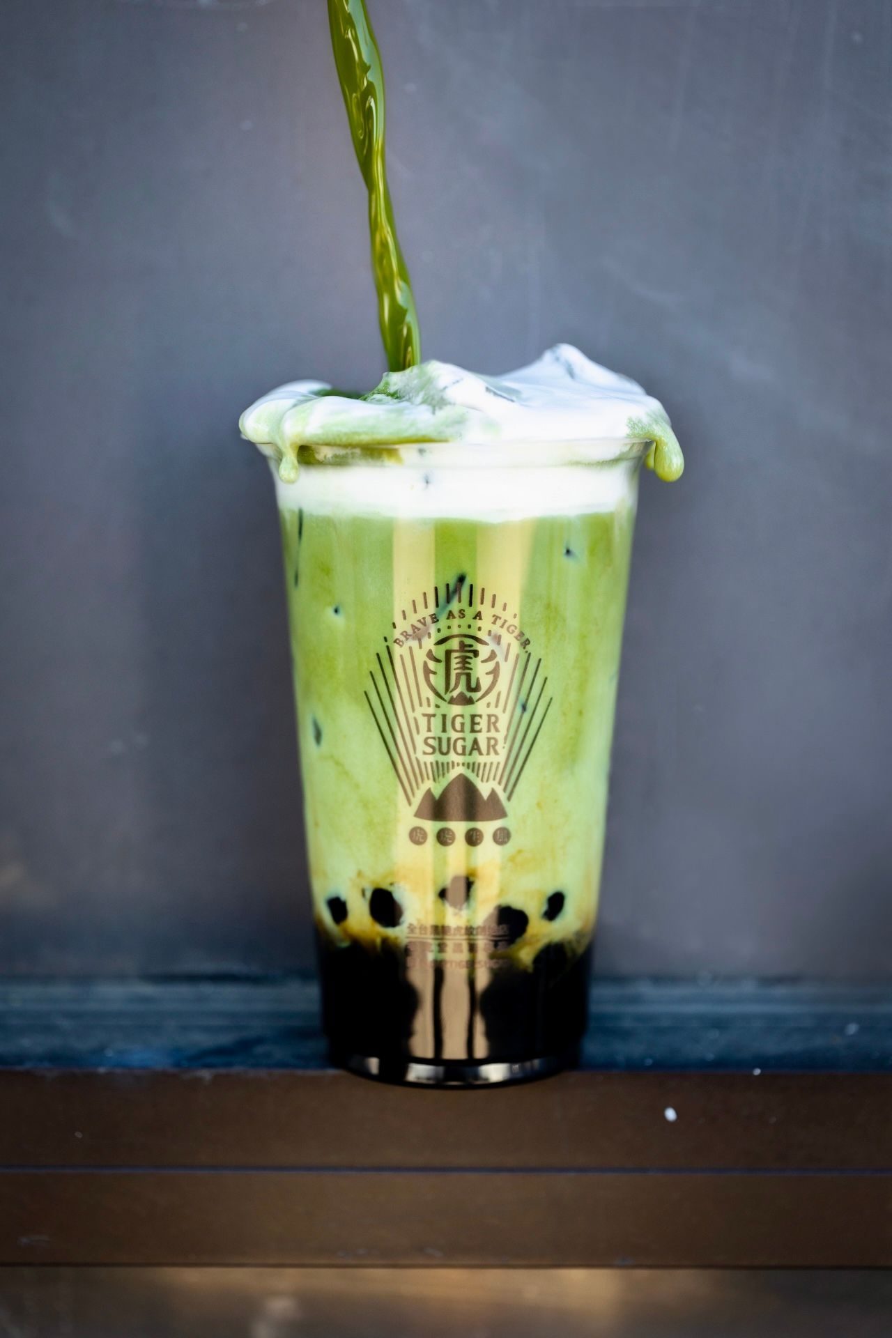 BS Milk Matcha Latte with Cream Mousse.