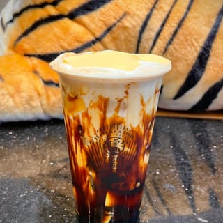 BS Milk with Pudding & Cream Mousse / 黑糖布丁厚鲜奶